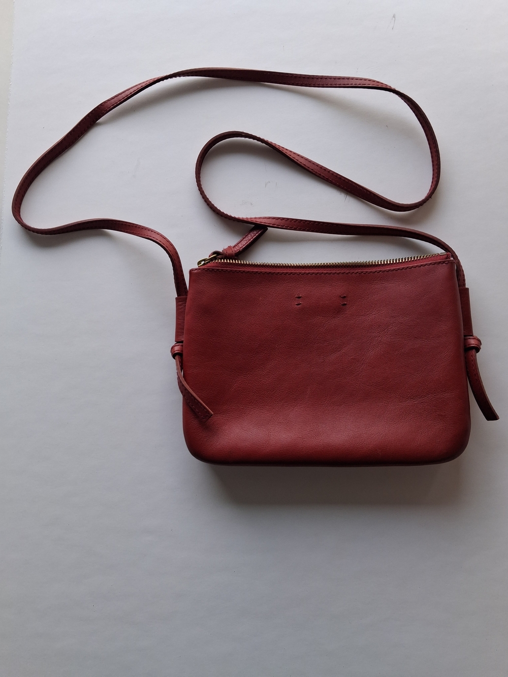 Classic Leather Crossbody Bag in Burgundy Madewell